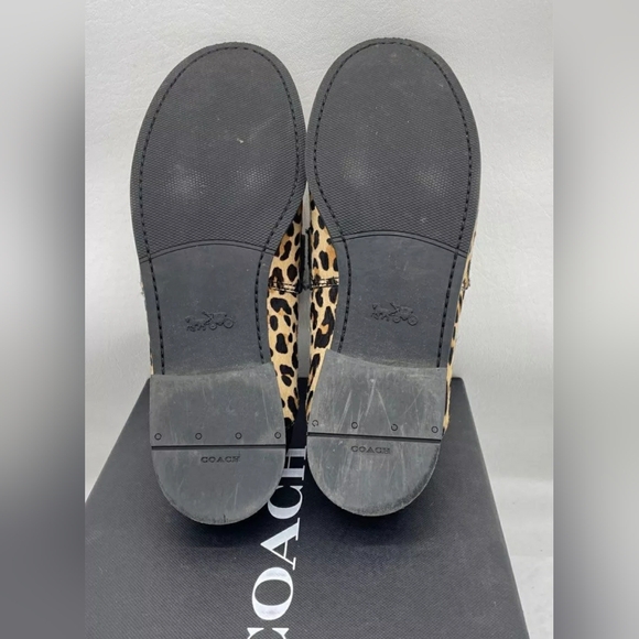 Coach Designer Putnam Leopard Genuine Calf Hair Convertible Loafer Flar SZ 8B - Picture 11 of 11